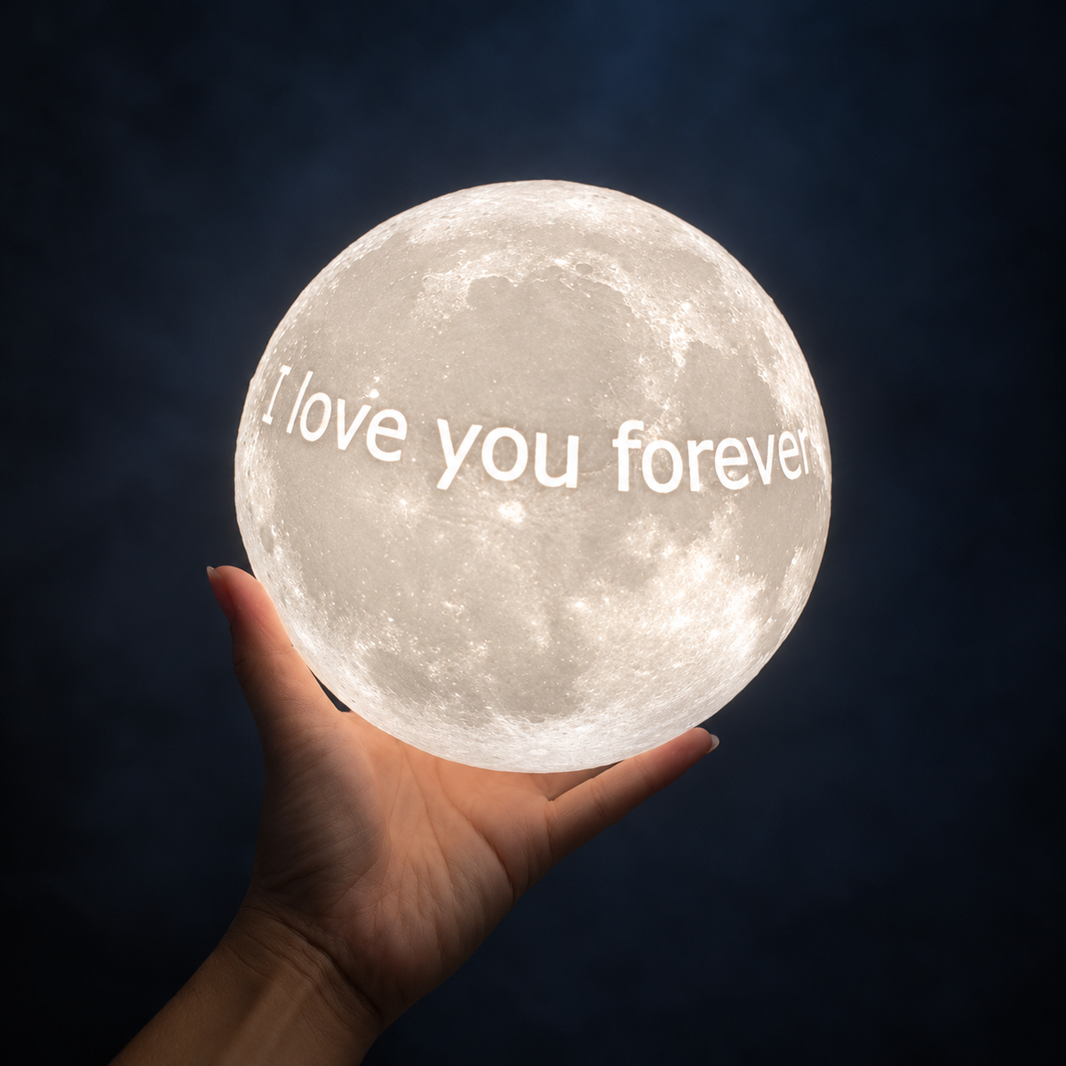 Lampe Lune Photo Personnalisée – Votre photo et votre texte