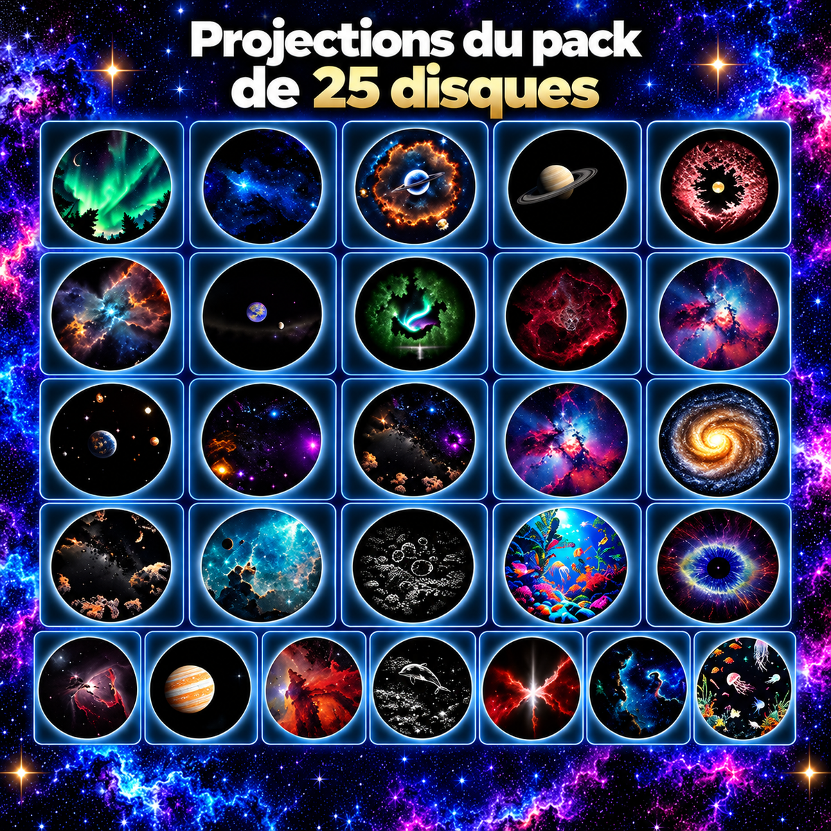 Alandra - Projecteur galaxie + LED d'ambiance