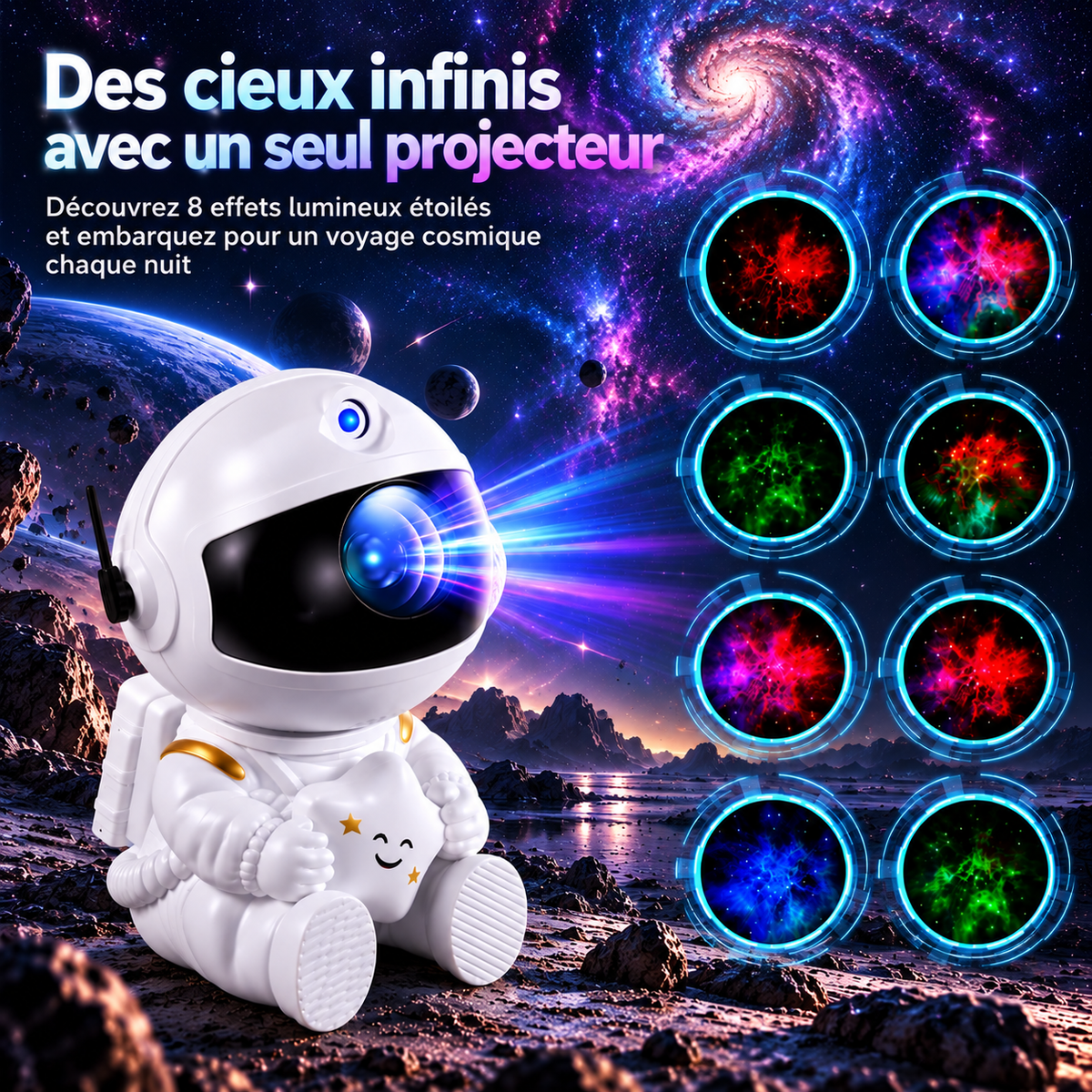 Alandra - Projecteur Astronaute Dynamique